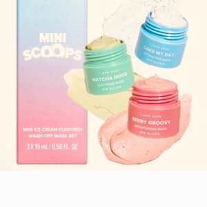 I Dew Care Mini Scoops Wash-Off Mask Set- Matcha Mood, Cake My Day, Berry Groovy